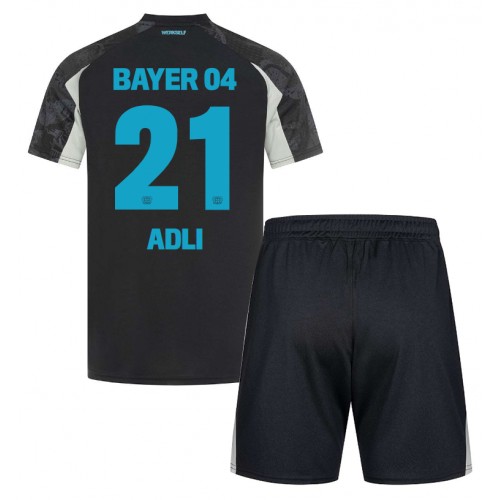 Fotballdrakt Barn Bayer Leverkusen Amine Adli #21 Tredjedraktsett 2024-25 Kortermet (+ Korte bukser)